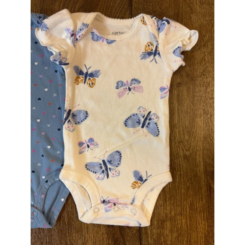 Carters Baby Girl 3 Months Shirts Bodysuits Clothes Short Sleeve Tees Bundle Lot